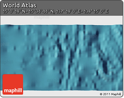 Satellite 3D Map of the Area around 15° 17' 31" N, 137° 46' 30" E