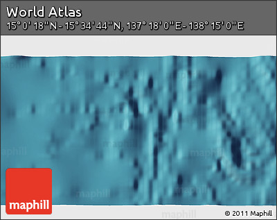 Satellite 3D Map of the Area around 15° 17' 31" N, 137° 46' 30" E