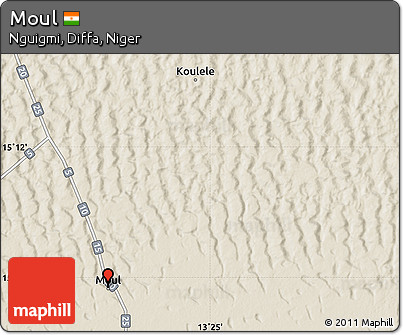 Shaded Relief Map of Moul