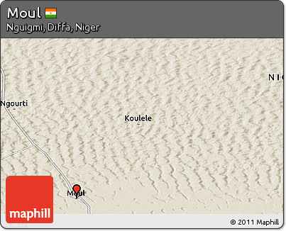 Shaded Relief Panoramic Map of Moul