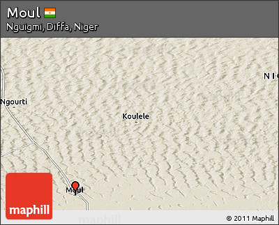 Shaded Relief Panoramic Map of Moul