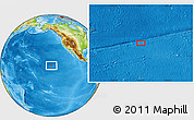 Physical Location Map of the area around 15° 17' 31" N, 140° 10' 30" W