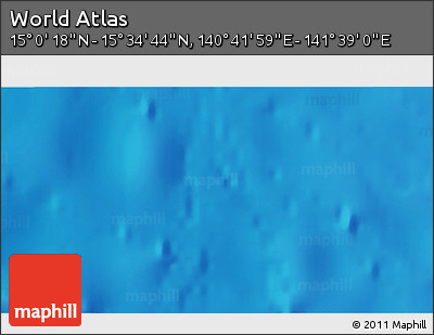 Physical 3D Map of the Area around 15° 17' 31" N, 141° 10' 30" E