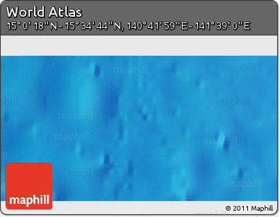 Physical 3D Map of the Area around 15° 17' 31" N, 141° 10' 30" E