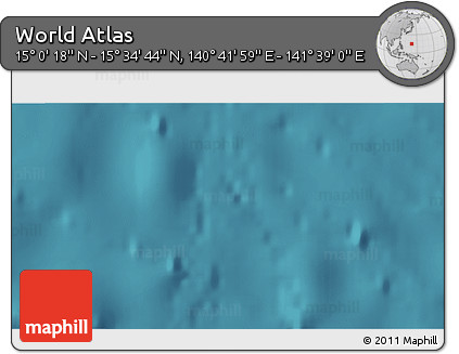 Satellite 3D Map of the Area around 15° 17' 31" N, 141° 10' 30" E