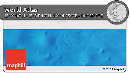 Physical Panoramic Map of the Area around 15° 17' 31" N, 141° 10' 30" E