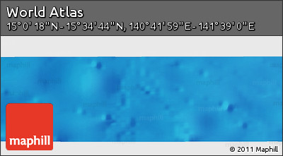 Physical Panoramic Map of the Area around 15° 17' 31" N, 141° 10' 30" E