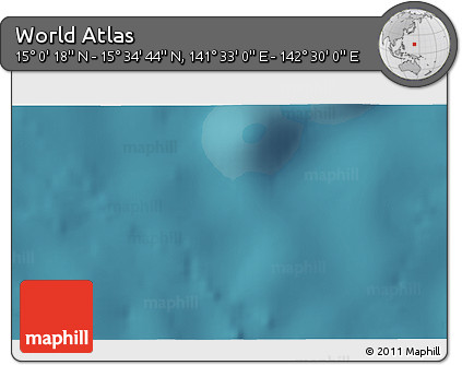 Satellite 3D Map of the Area around 15° 17' 31" N, 142° 1' 30" E