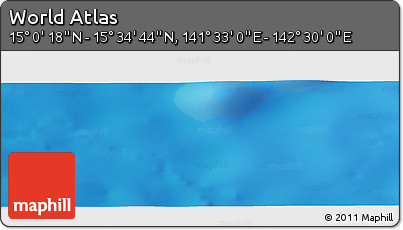 Physical Panoramic Map of the Area around 15° 17' 31" N, 142° 1' 30" E