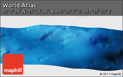 Physical Panoramic Map of the Area around 15° 17' 31" N, 147° 7' 30" E