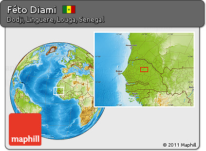 Physical Location Map of Féto Diami