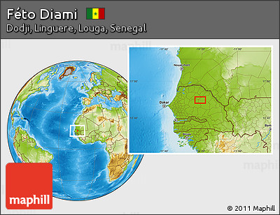 Physical Location Map of Féto Diami