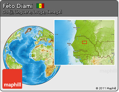 Physical Location Map of Féto Diami