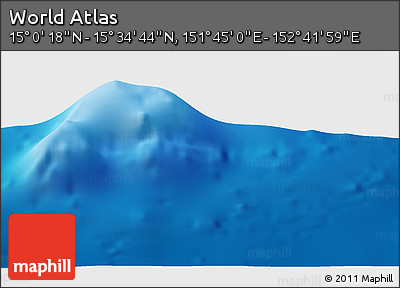 Physical Panoramic Map of the Area around 15° 17' 31" N, 152° 13' 29" E