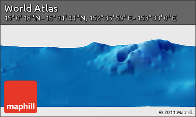 Physical Panoramic Map of the Area around 15° 17' 31" N, 153° 4' 29" E