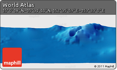 Physical Panoramic Map of the Area around 15° 17' 31" N, 153° 4' 29" E