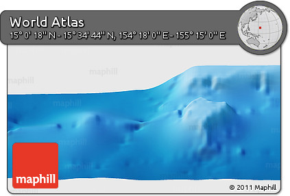 Physical Panoramic Map of the Area around 15° 17' 31" N, 154° 46' 30" E