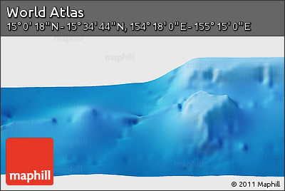 Physical Panoramic Map of the Area around 15° 17' 31" N, 154° 46' 30" E