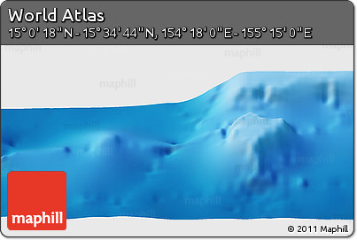 Physical Panoramic Map of the Area around 15° 17' 31" N, 154° 46' 30" E