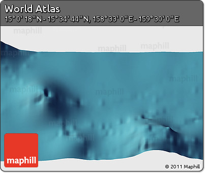 Satellite 3D Map of the Area around 15° 17' 31" N, 159° 1' 30" E