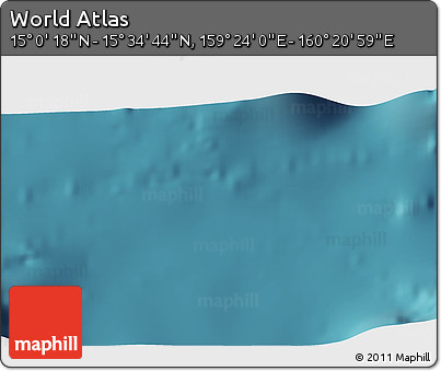 Satellite 3D Map of the Area around 15° 17' 31" N, 159° 52' 30" E
