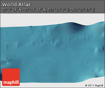 Satellite 3D Map of the Area around 15° 17' 31" N, 159° 52' 30" E