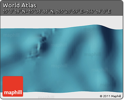 Satellite 3D Map of the Area around 15° 17' 31" N, 165° 49' 29" E
