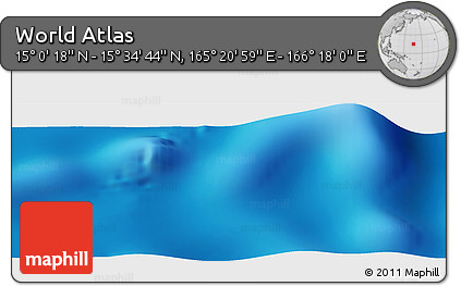 Physical Panoramic Map of the Area around 15° 17' 31" N, 165° 49' 29" E