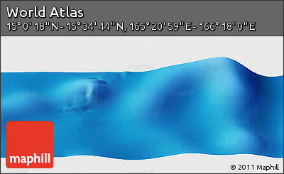 Physical Panoramic Map of the Area around 15° 17' 31" N, 165° 49' 29" E