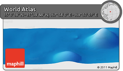 Physical Panoramic Map of the Area around 15° 17' 31" N, 168° 22' 30" E