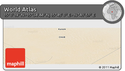 Satellite Panoramic Map of the Area around 15° 17' 31" N, 16° 13' 30" E