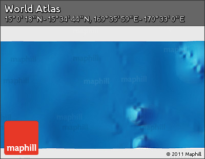 Physical 3D Map of the Area around 15° 17' 31" N, 170° 4' 29" E