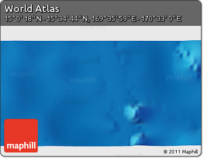 Physical 3D Map of the Area around 15° 17' 31" N, 170° 4' 29" E