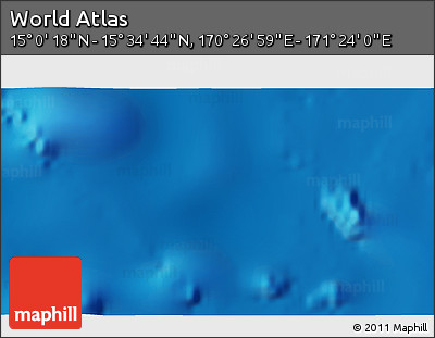 Physical 3D Map of the Area around 15° 17' 31" N, 170° 55' 30" E
