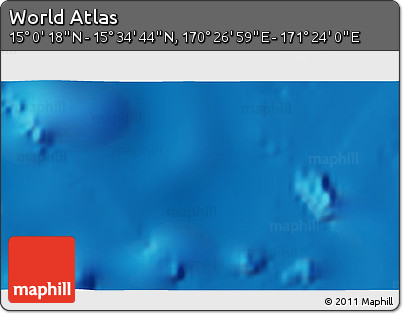 Physical 3D Map of the Area around 15° 17' 31" N, 170° 55' 30" E
