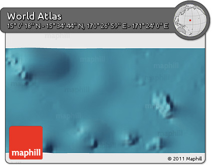 Satellite 3D Map of the Area around 15° 17' 31" N, 170° 55' 30" E