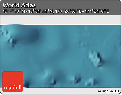 Satellite 3D Map of the Area around 15° 17' 31" N, 170° 55' 30" E