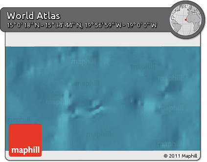 Satellite 3D Map of the Area around 15° 17' 31" N, 19° 28' 30" W