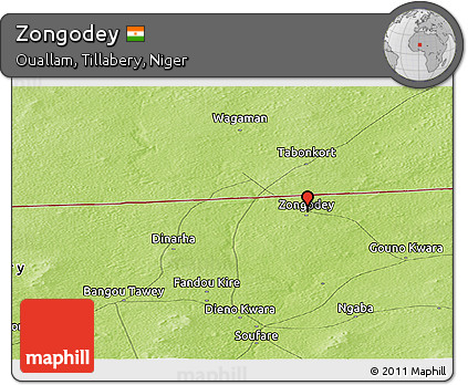Physical Panoramic Map of Zongodey