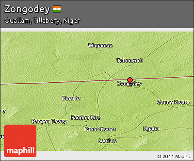 Physical Panoramic Map of Zongodey