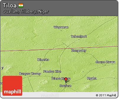Physical Panoramic Map of Tiloa