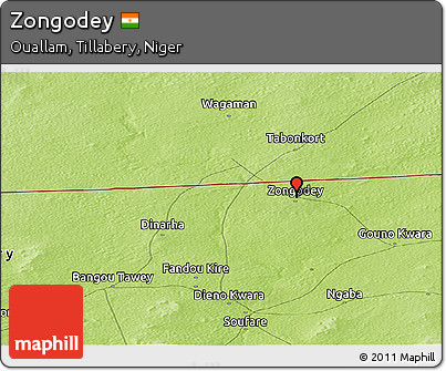 Physical Panoramic Map of Zongodey