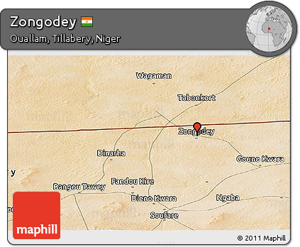 Satellite Panoramic Map of Zongodey