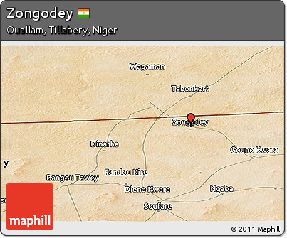 Satellite Panoramic Map of Zongodey