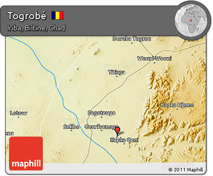 Physical 3D Map of Togrobé