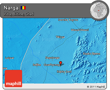 Political 3D Map of Narga