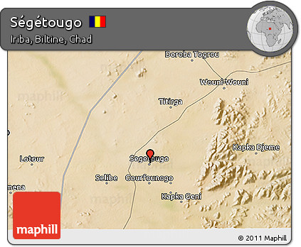 Satellite 3D Map of Ségétougo