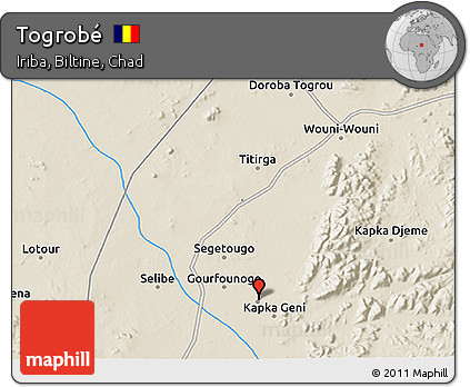 Shaded Relief 3D Map of Togrobé