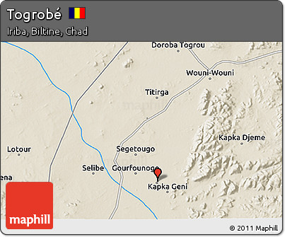 Shaded Relief 3D Map of Togrobé