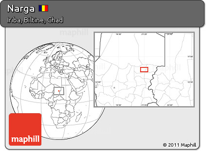 Blank Location Map of Narga